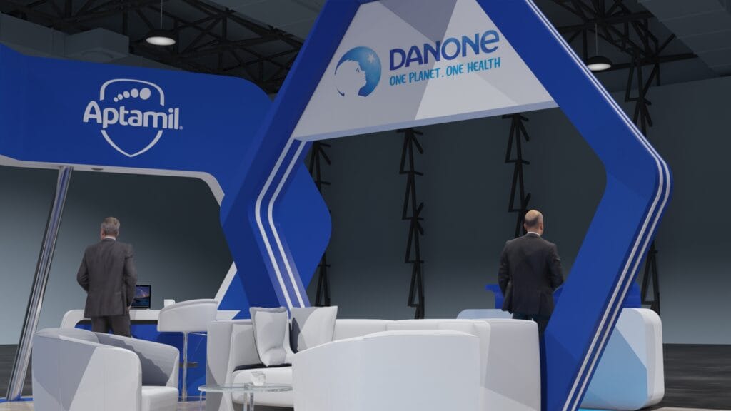 Trade show and exhibition booths - DANONE -Africa Health 2023 10m x 10m (4)- Option 1