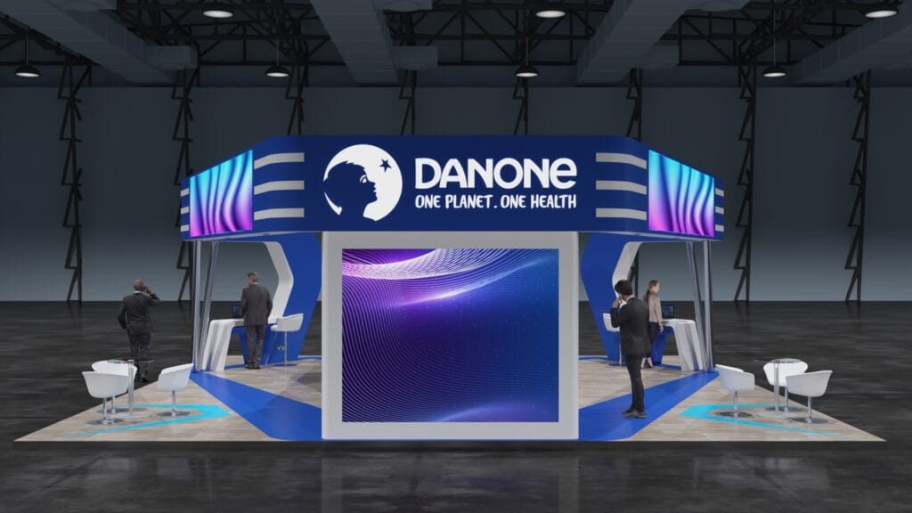 Trade show and exhibition booths - DANONE -Africa Health 2023 10m x 10m (9)- Option 1