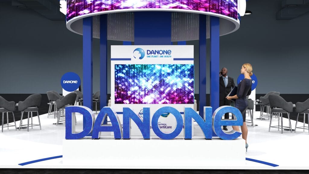 Trade show and exhibition booths - DANONE -Africa Health 2023 10m x 10m - Option 2 (2)