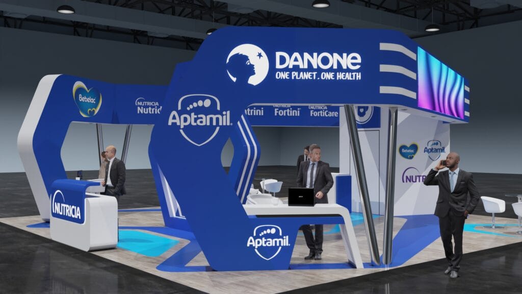 Trade show and exhibition booths - DANONE -Africa Health 2023 10m x 10m (8)- Option 1