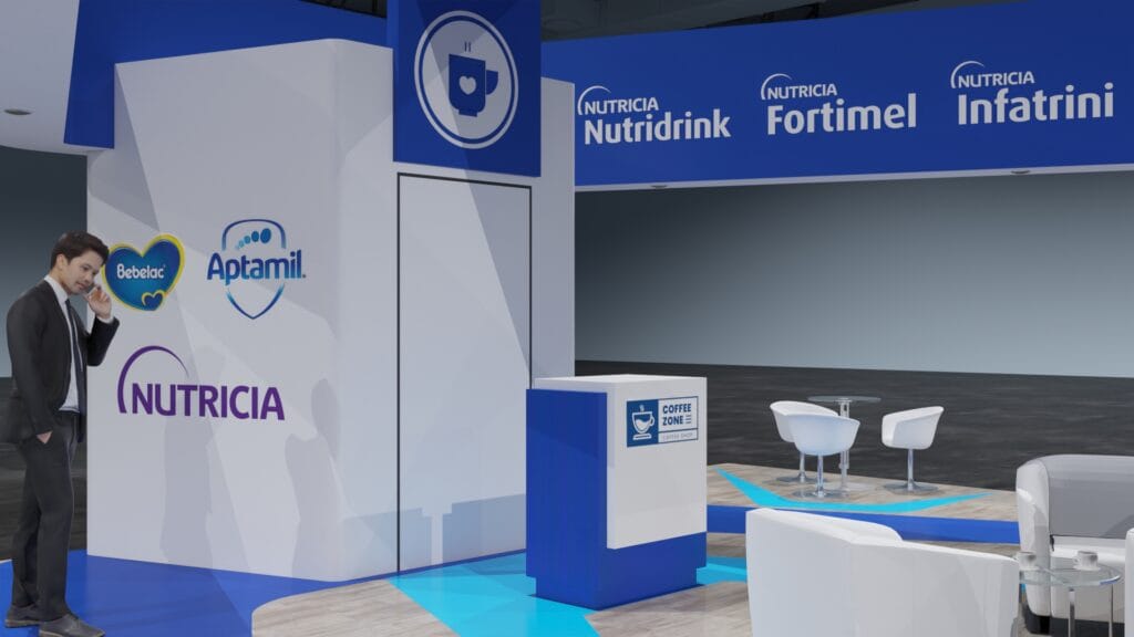 Trade show and exhibition booths - DANONE -Africa Health 2023 10m x 10m (3)- Option 1