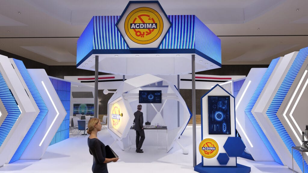 Trade show and exhibition booths - Acdima -Africa Health 2022 13m x 15m