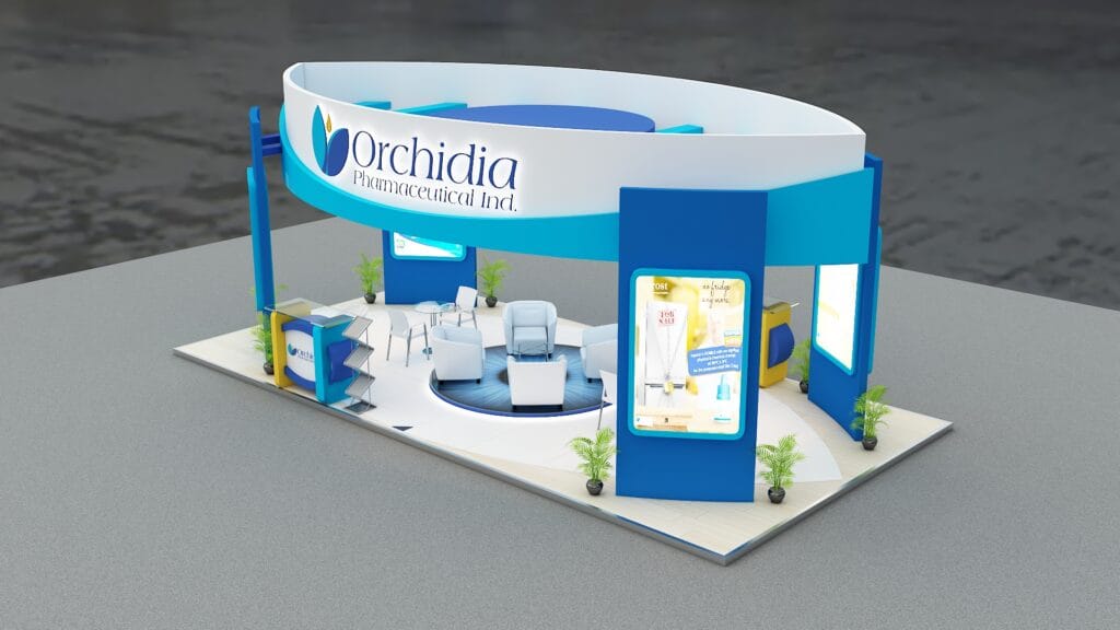 Trade show and exhibition booths - Orchidia -Africa Health 2022 10m x 5m (3)