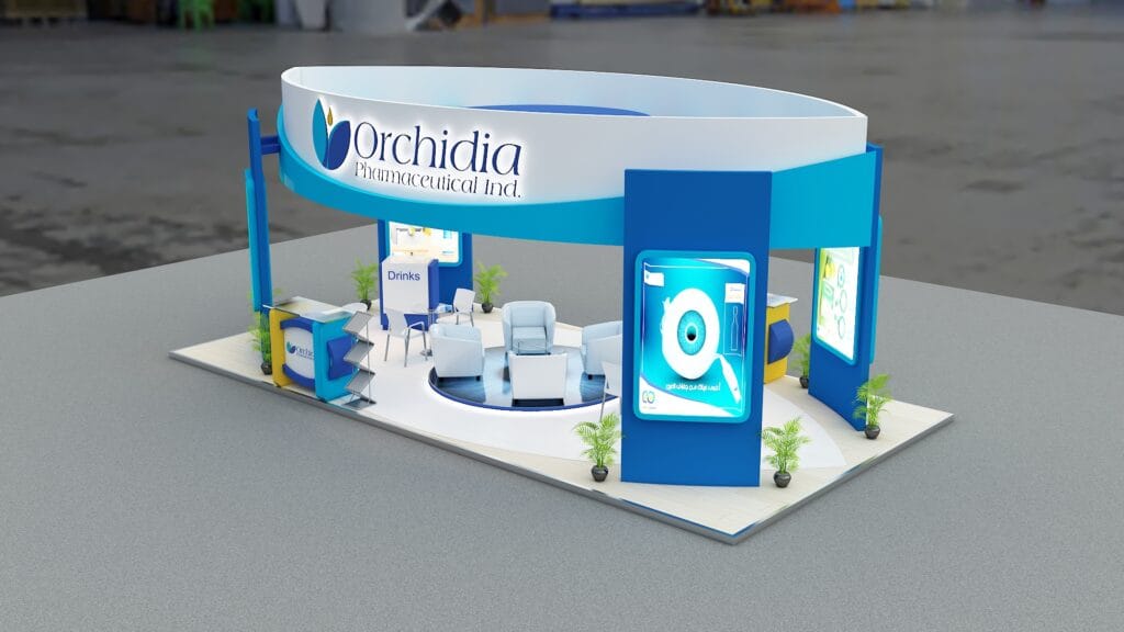 Trade show and exhibition booths - Orchidia -Africa Health 2022 10m x 5m (5)